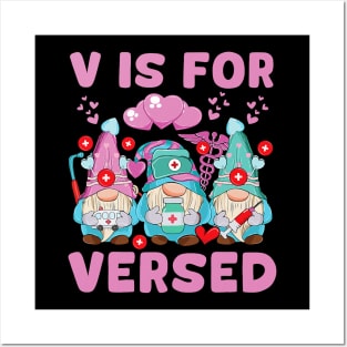 PACU CRNA ICU ER Nurse V Is For Versed Nurse Valentine_s Day Posters and Art